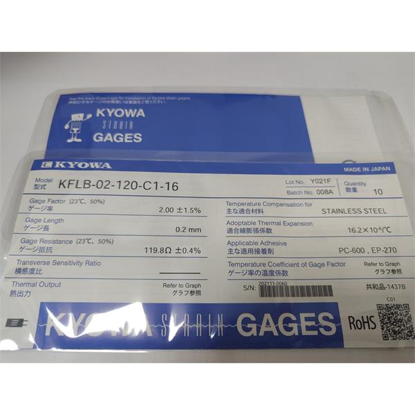 日本原裝進(jìn)口KYOWA應(yīng)變片KFGS-4N-120-C1-23 L15C2S
