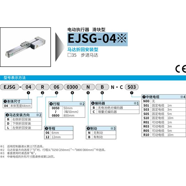 CKD喜開理電動執(zhí)行器（無馬達(dá)型）滑塊型EJSG-04E12L0800BCN-CS01