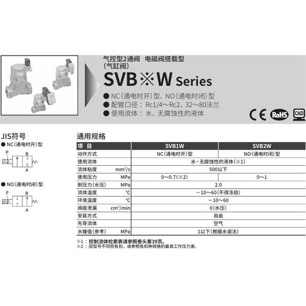 CKD喜開(kāi)理氣控型2通閥（氣缸閥）SVB1W-32A-02CS-AC100V